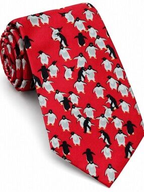 Alynn Neckwear "Penguins" Silk Novelty Necktie